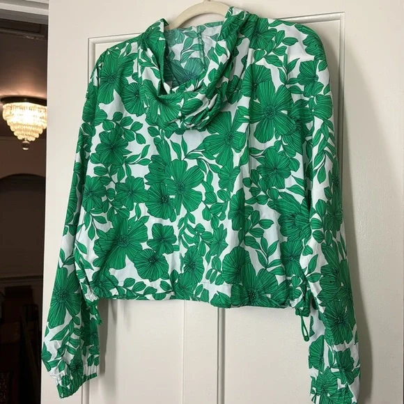 J.Crew Full-zip active anorak in botanical print BT715 - Picture 9 of 9